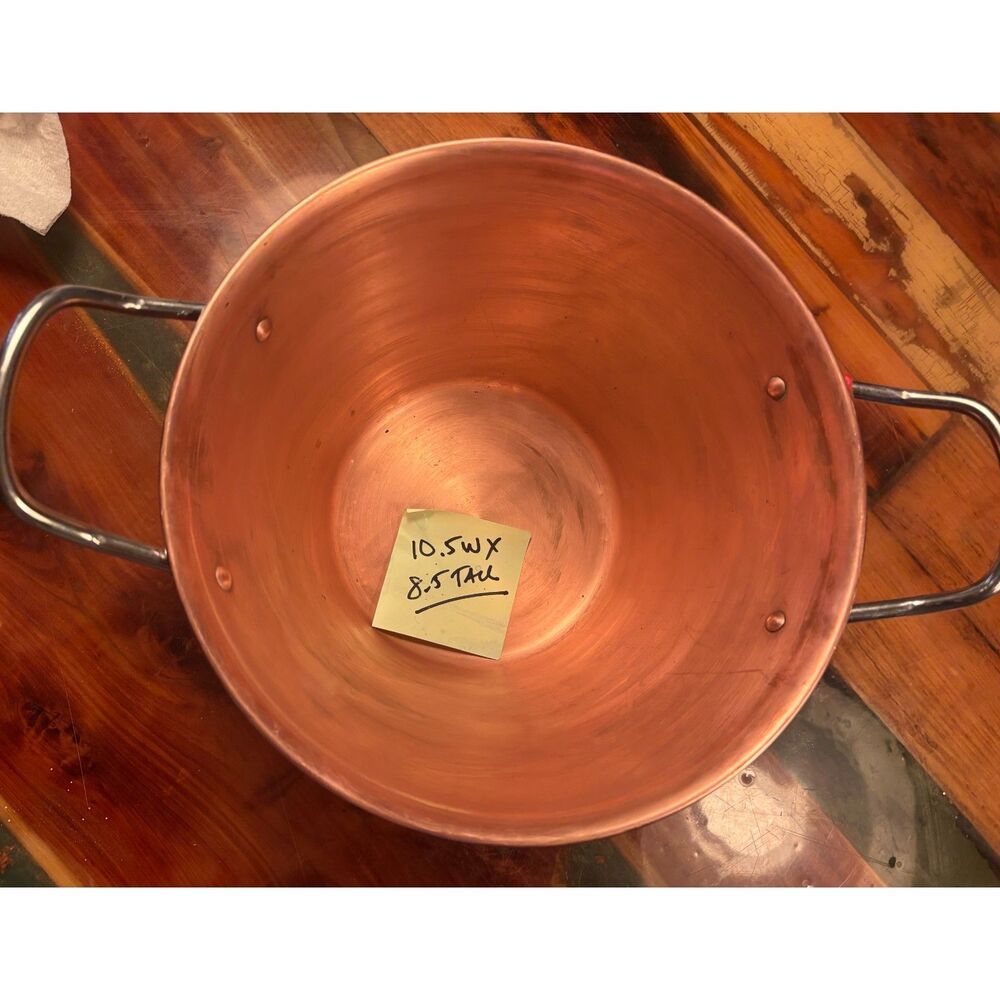 French Pastry Chef LARGE 100% SOLID COPPER Jam Pot. - Picture 2 of 5